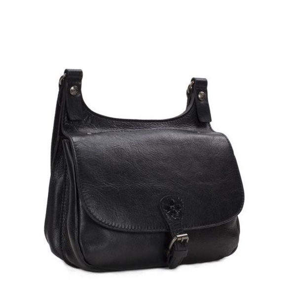 Patricia Nash Black Leather Heritage London Saddle Crossbody Bag - Picture 2 of 4